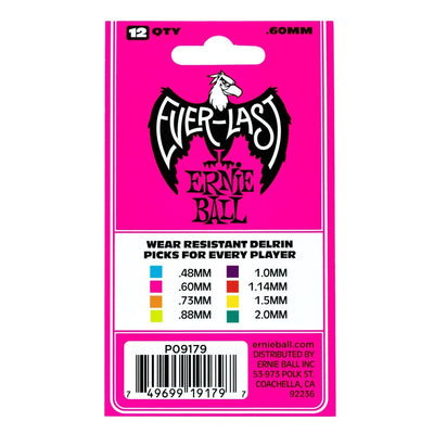 Ernie Ball P09179 Everlast 0.60mm Pink, 12 Pack - Fair Deal Music