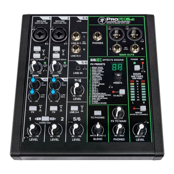 Mackie ProFX6v3 6-Channel Analog Mixer with USB - Fair Deal Music