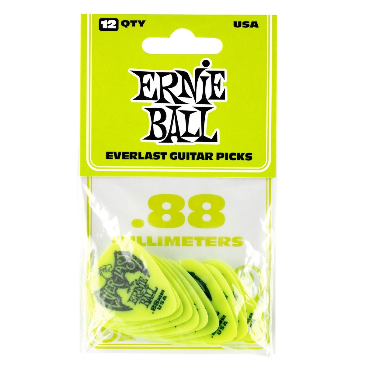 Ernie Ball P09191 Everlast 0.88mm Green, 12 Pack - Fair Deal Music