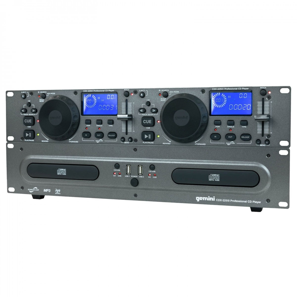 Gemini CDX-2250i Rackmount Dual CD Player With USB - Fair Deal Music