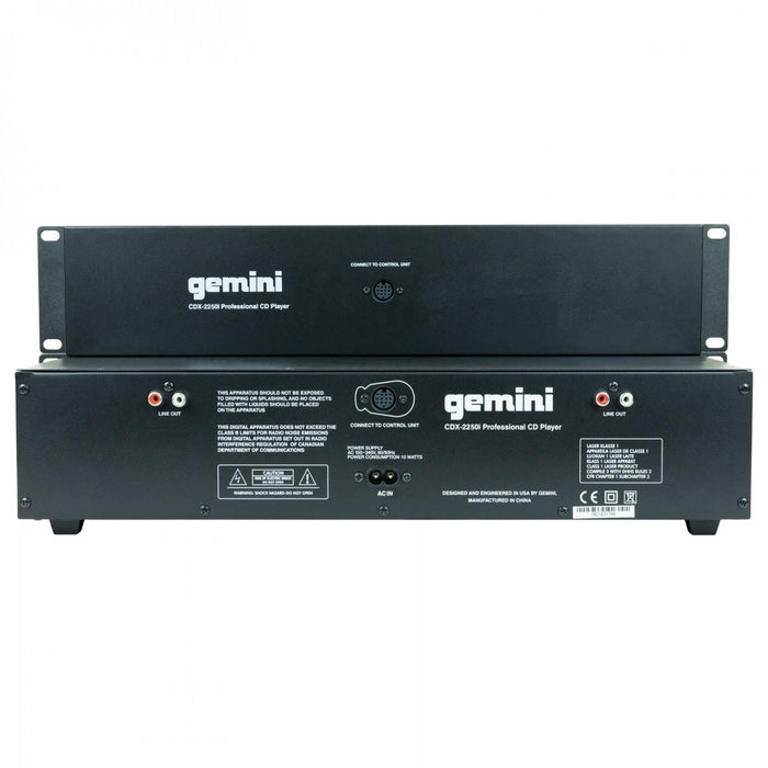 Gemini CDX-2250i Rackmount Dual CD Player With USB - Fair Deal Music