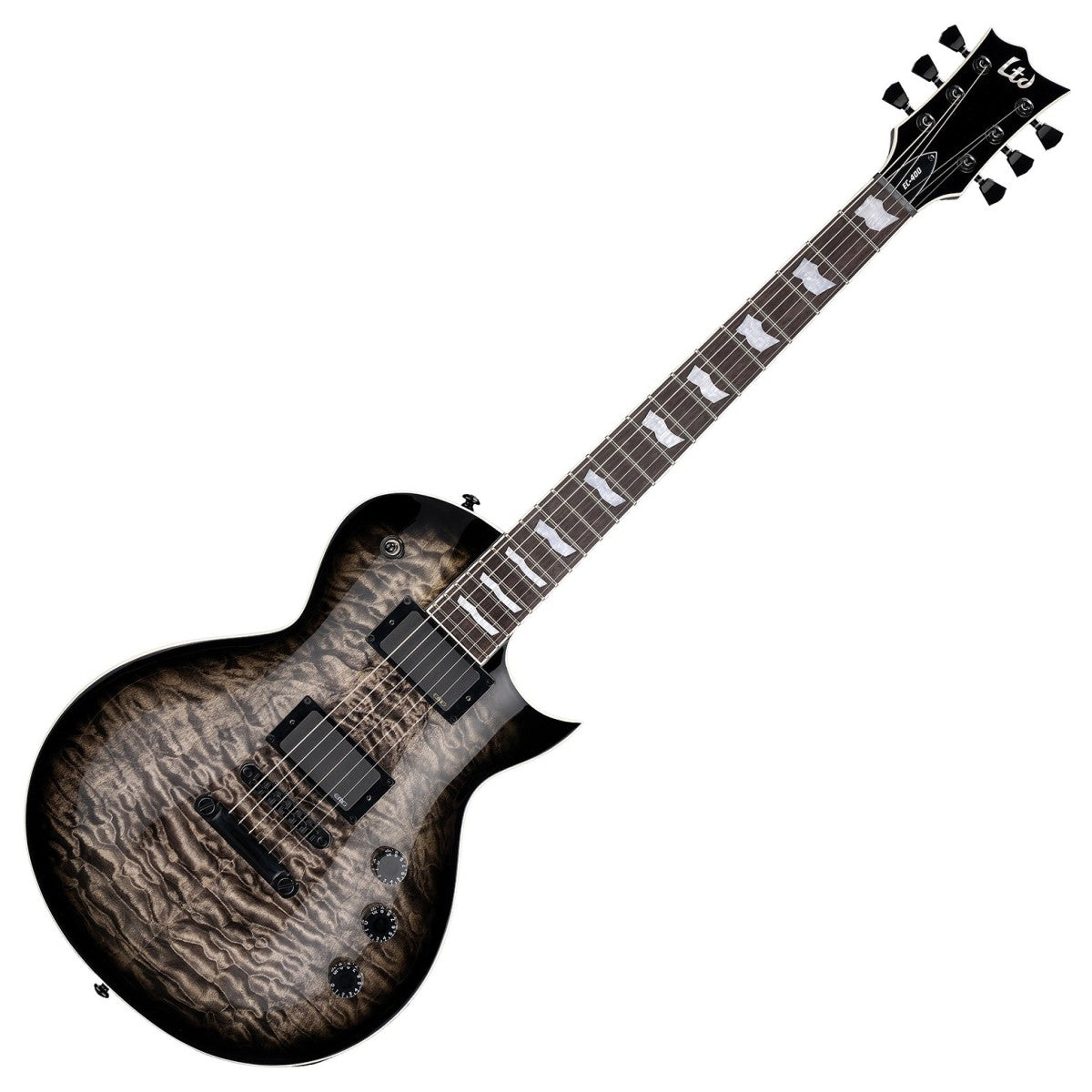 ESP LTD EC-400 QM, See Thru Black Sunburst - Fair Deal Music