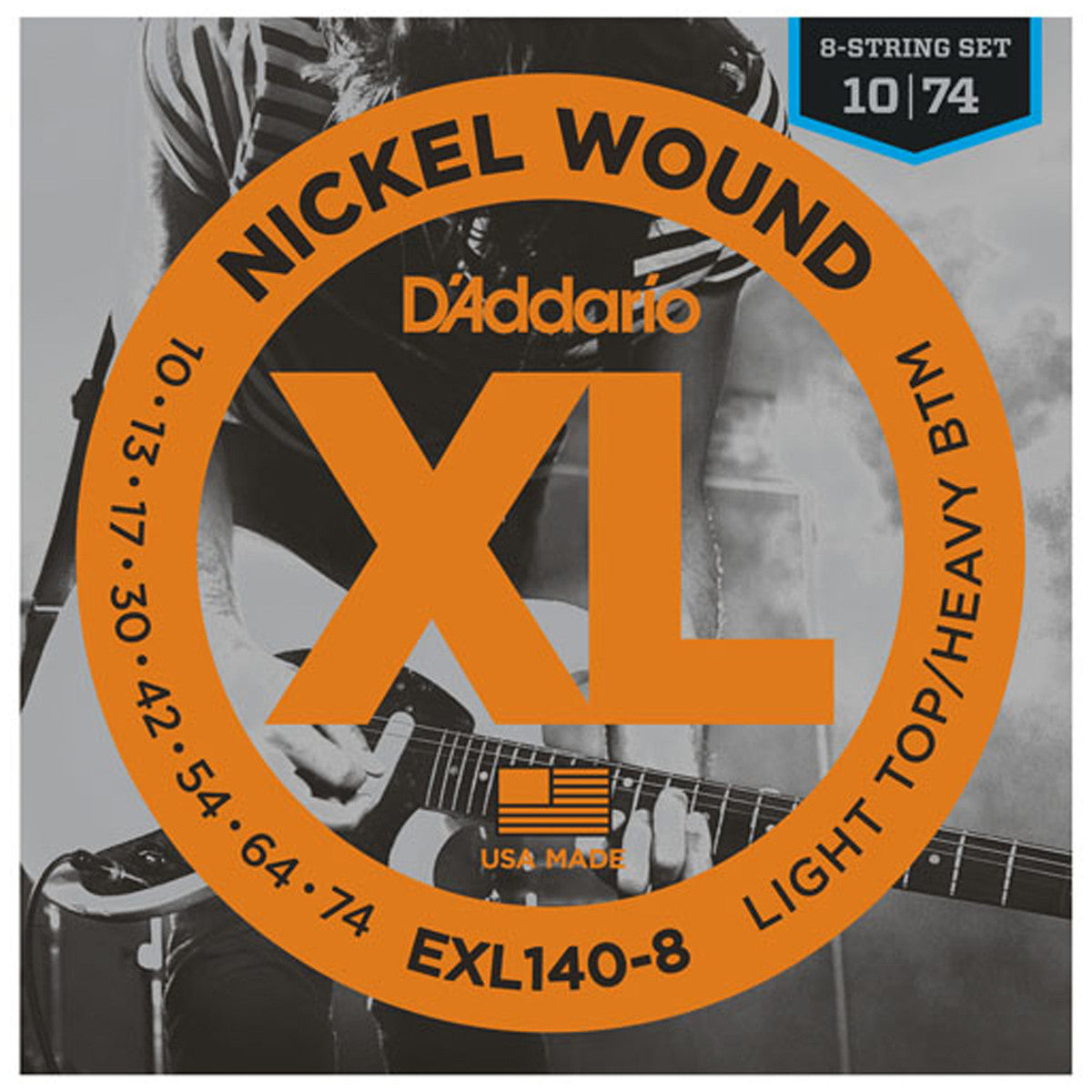 D'Addario EXL140-8 Nickel Wound Guitar 8-String Set 10-74 - Fair Deal Music