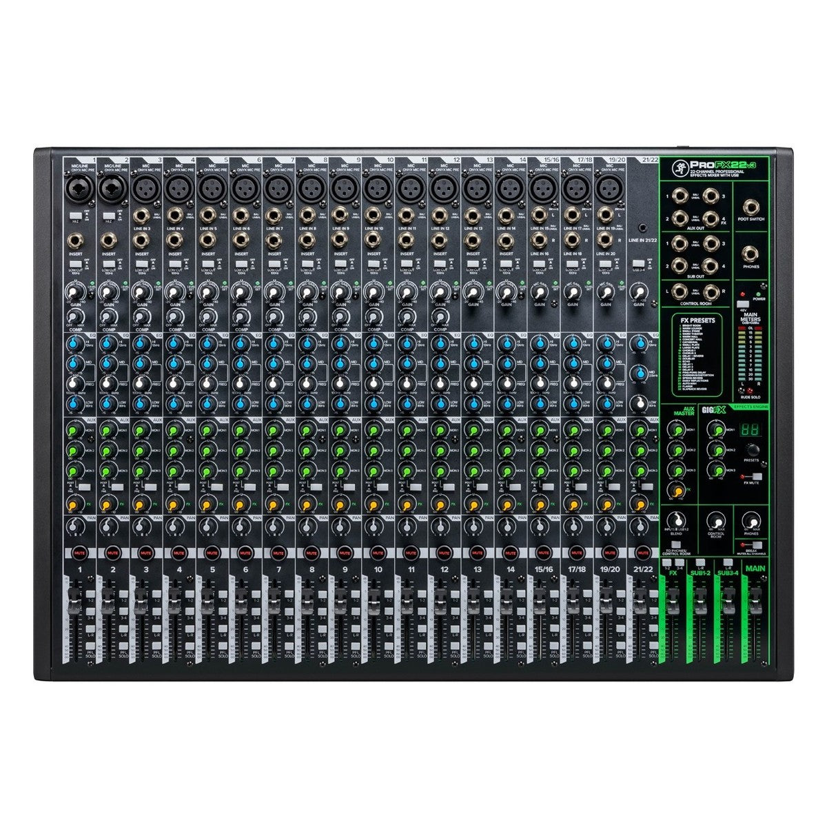Mackie ProFX22v3 22-Channel Analog Mixer with USB - Fair Deal Music