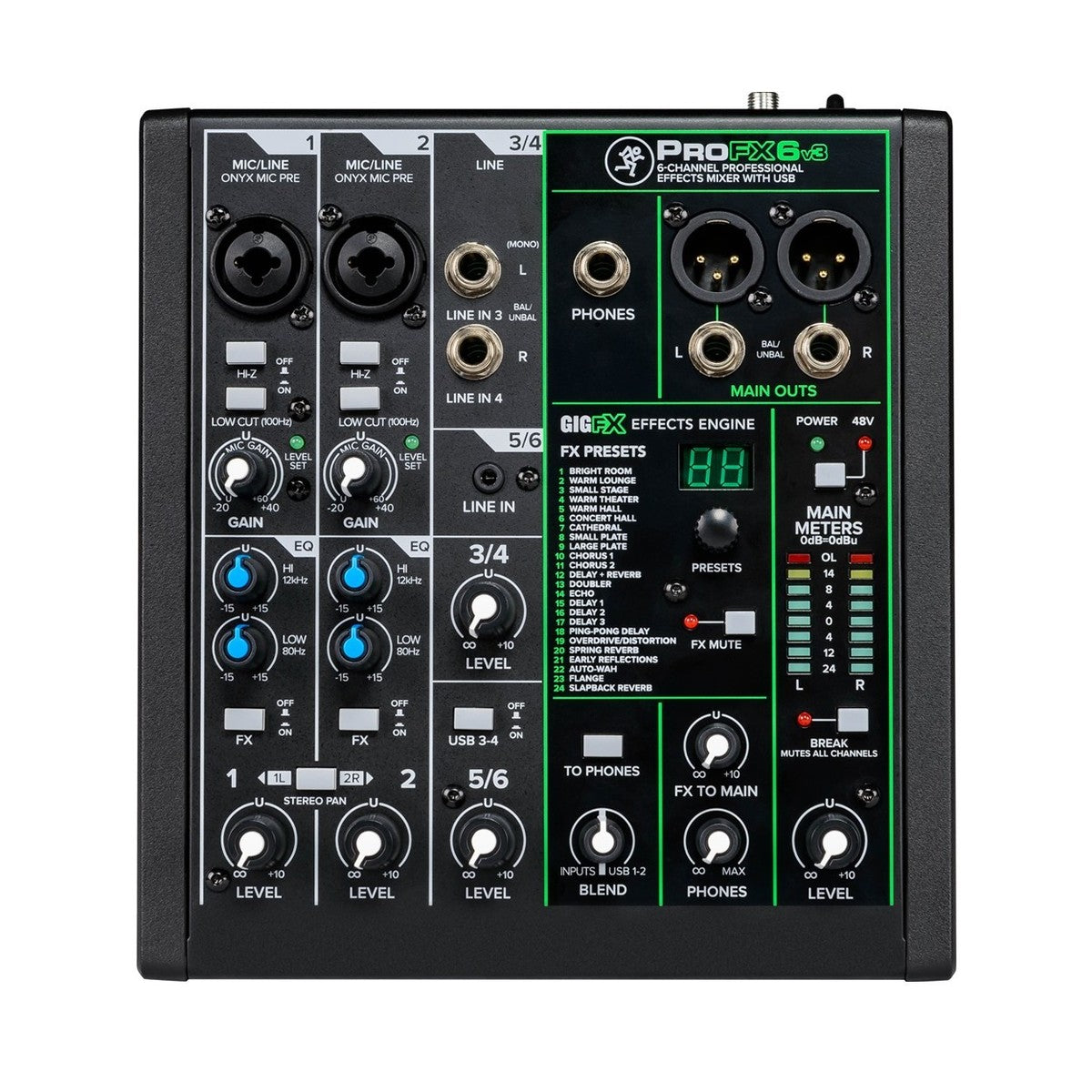 Mackie ProFX6v3 6-Channel Analog Mixer with USB - Fair Deal Music