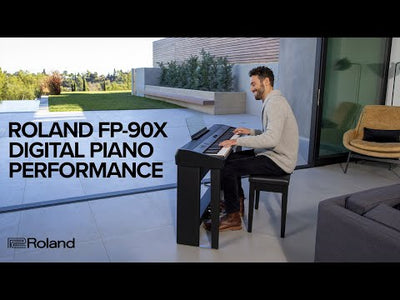 Roland FP-90X-BK Premium Piano in Black with Stand and Pedal Unit (Showroom Model) - Fair Deal Music