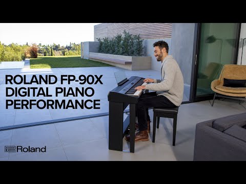 Roland FP-90X-BK Premium Piano in Black with Stand and Pedal Unit (Showroom Model) - Fair Deal Music