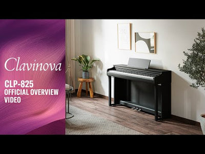 Yamaha CLP-825PE Clavinova Digital Polished Ebony Bundle - Fair Deal Music