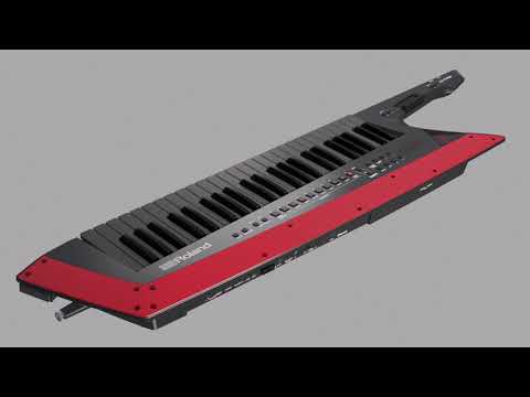 Load video: Roland AX-EDGE-B Keytar Shoulder Keyboard Controller - Black (Open Box) - Fair Deal Music