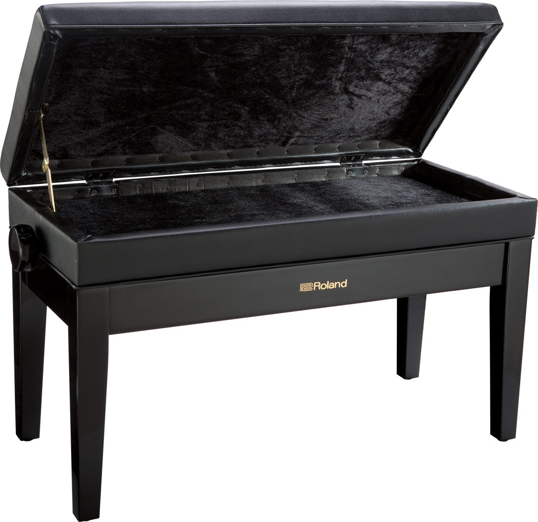 Roland RPB-D500PE Adjustable Duet Piano Bench in Polished Ebony (Showroom Model) - Fair Deal Music