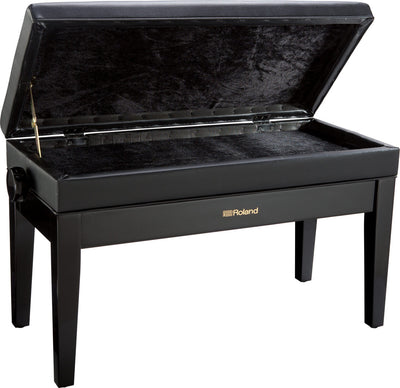 Roland RPB-D500PE Adjustable Duet Piano Bench in Polished Ebony (Showroom Model) - Fair Deal Music