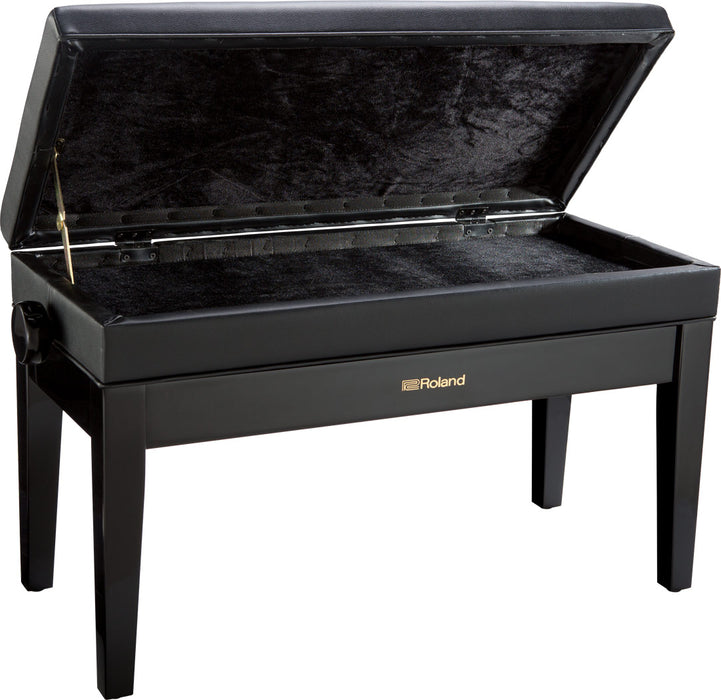 Roland RPB-D500PE Adjustable Duet Piano Bench in Polished Ebony (Showroom Model) - Fair Deal Music