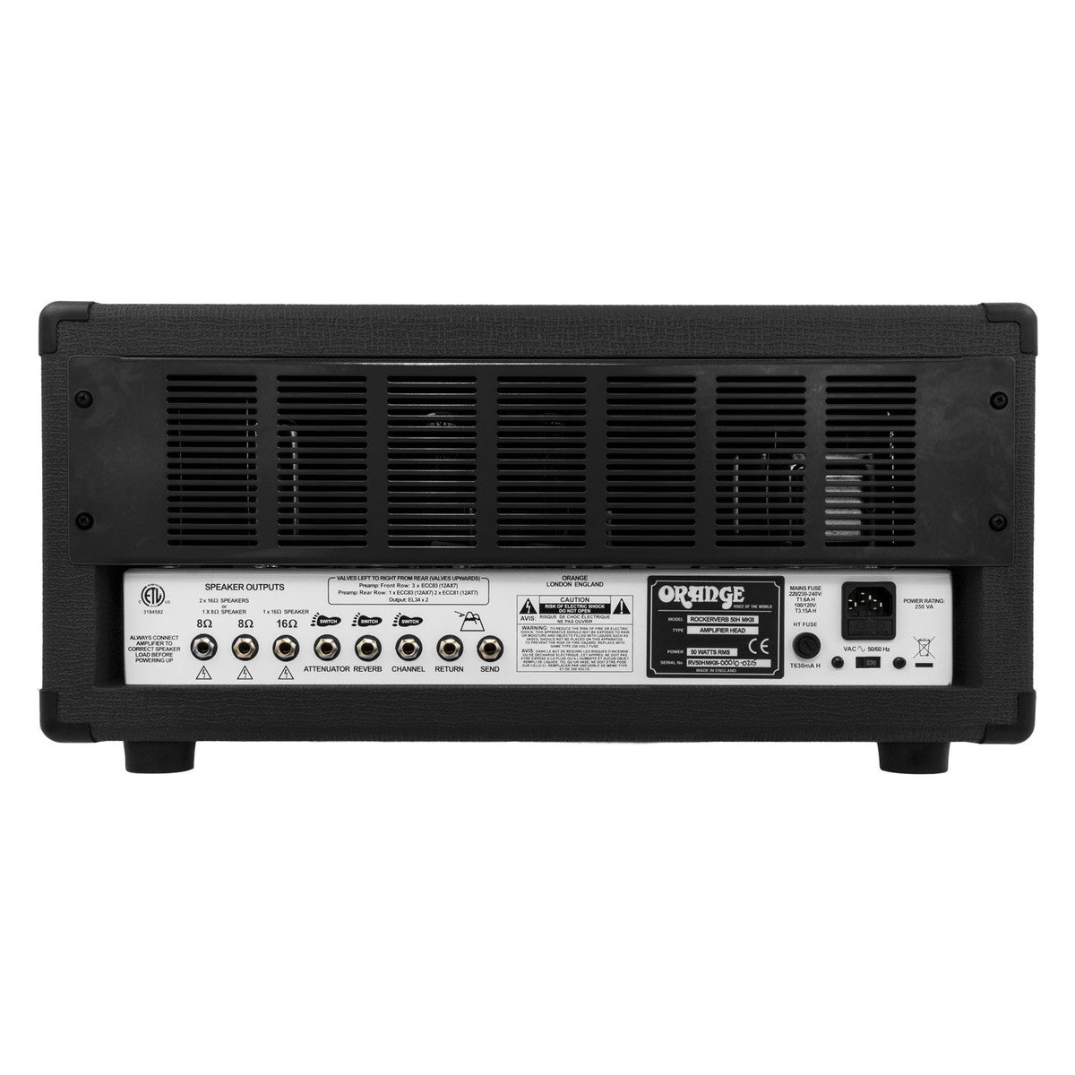 Orange Rockerverb 50H MKIII Head Black [B-stock] - Fair Deal Music