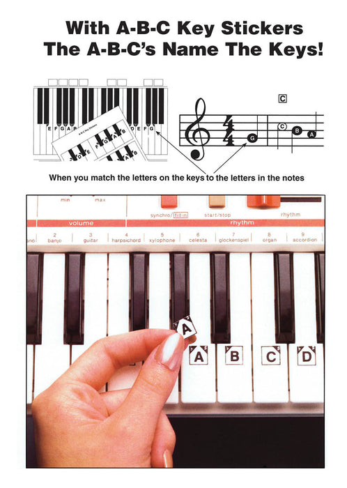 ABC Key Stickers for Keyboards and Pianos - Fair Deal Music