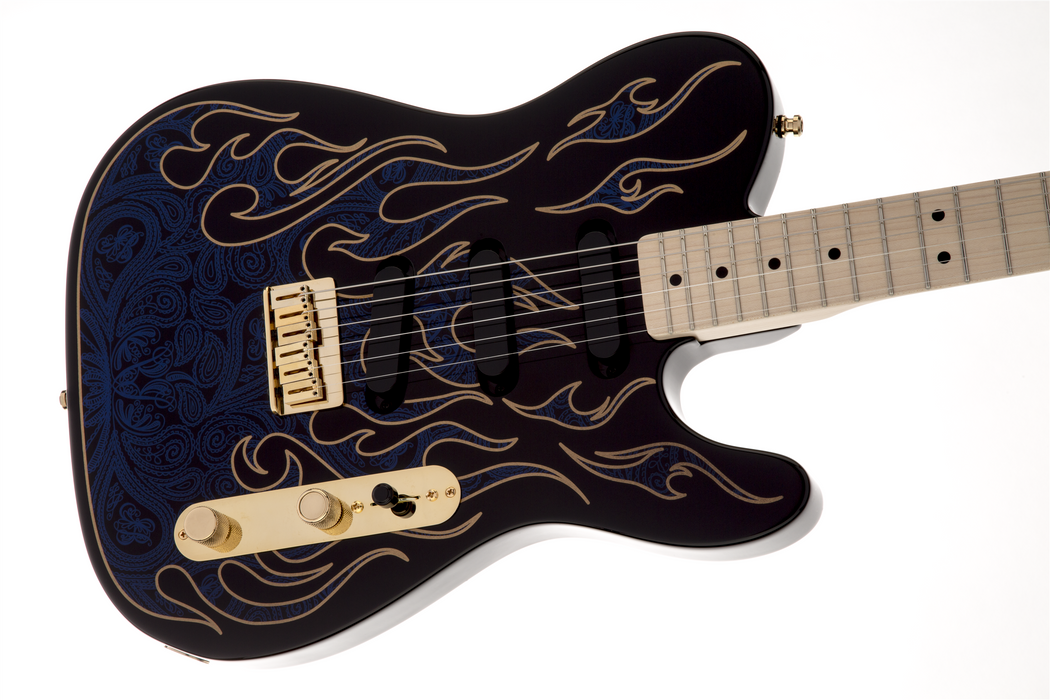 Fender James Burton Tele Blue Paisley Flames - Fair Deal Music Fender James Burton Tele Blue Paisley Flames - Fair Deal Music