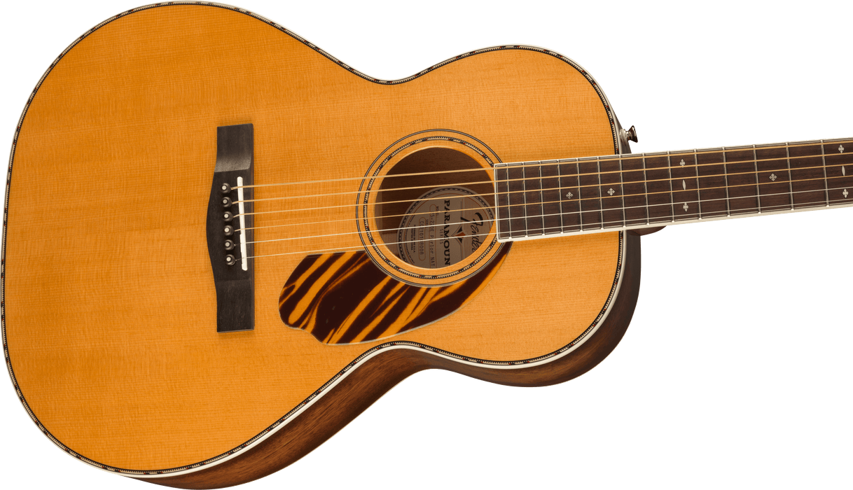 Fender Paramount PS-220E Parlor Guitar with Case, Natural - Fair Deal Music