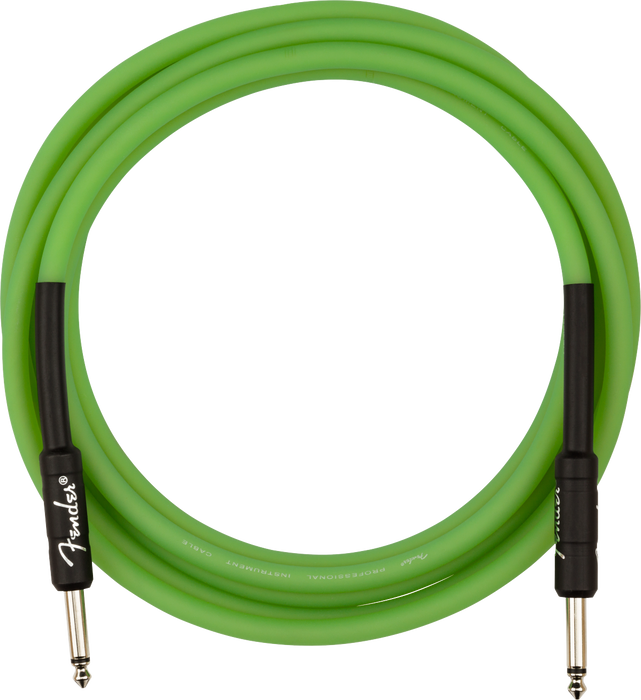 Fender Professional Glow in the Dark Cable Green, 10' - Fair Deal Music