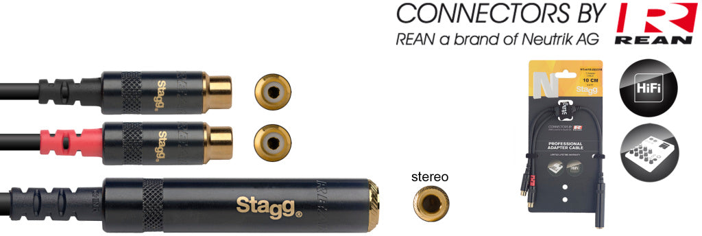 Stagg NYA010/JS2CFR 10CM/0.3F Y-ADPT STJK-2RCAf DL - Fair Deal Music