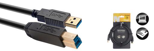 Stagg NCC3U3AU3B 3M/10FT USB A to USB with LAN 3.0 [Clearance] - Fair Deal Music