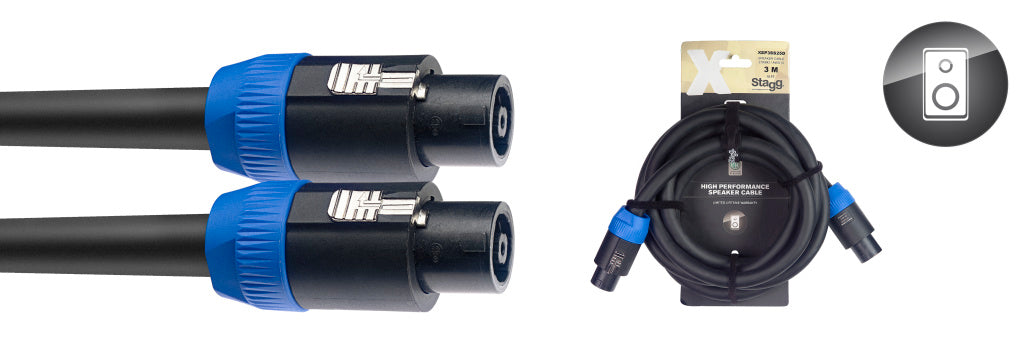 Stagg XSP5SS25D X-Series Professional Speaker Cable - SpeakON / SpeakON - Fair Deal Music