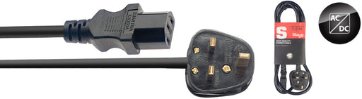 Stagg SPW1.5IECFPUK15 Mains Power Cable with UK Plug (1.5M) - Fair Deal Music