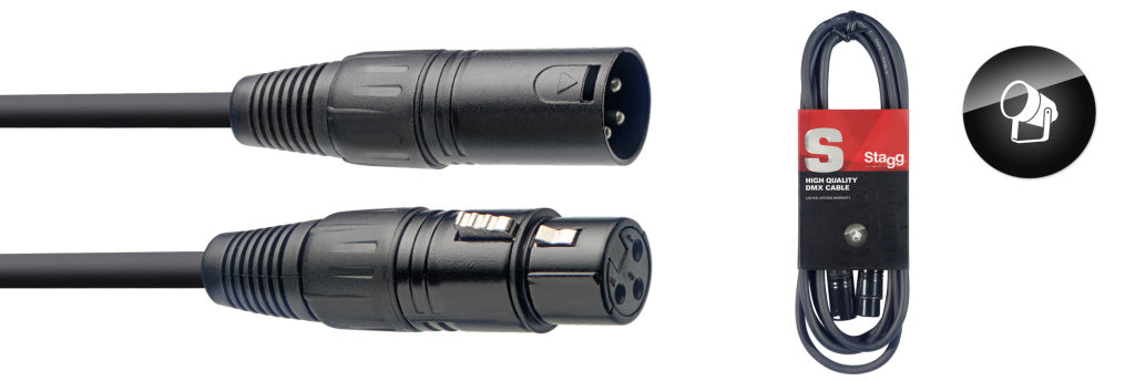 Stagg SDX10-3 10M/33F DMX CABLE XLRf-XLRm 3P - Fair Deal Music