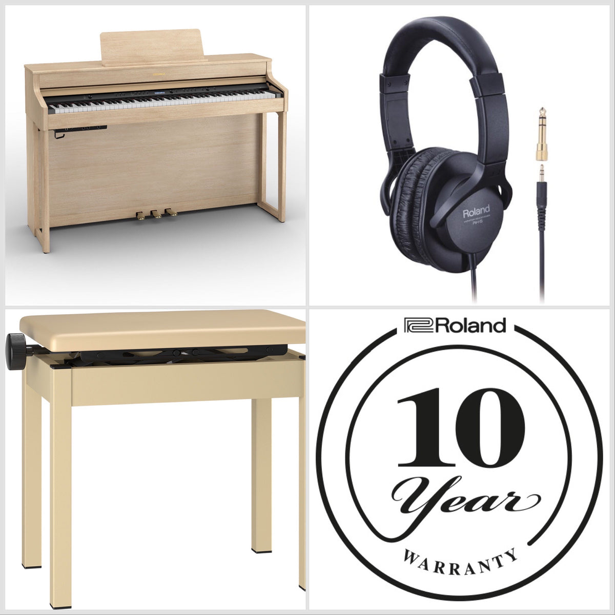 Roland HP702LA Digital Upright Piano Light Oak Fair Deal Music