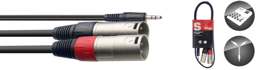 Stagg SYC1/MPSB2XM 1M/3F SPLIT miniST.PLUG -2XLRm - Fair Deal Music