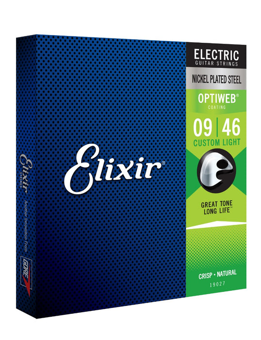 Elixir OPTIWEB Coated Electric Guitar Strings, 9-46 - Fair Deal Music