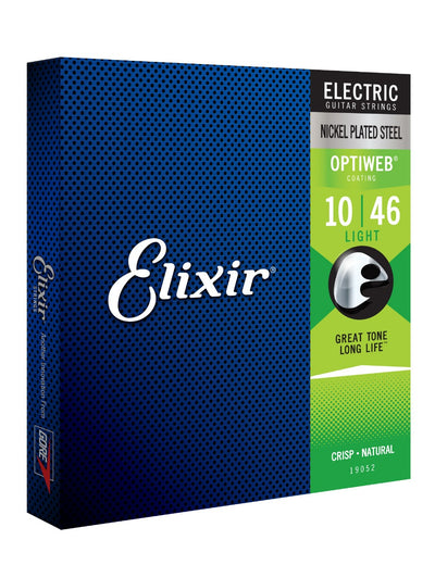 Elixir OPTIWEB Coated Electric Guitar Strings, 10-46 - Fair Deal Music