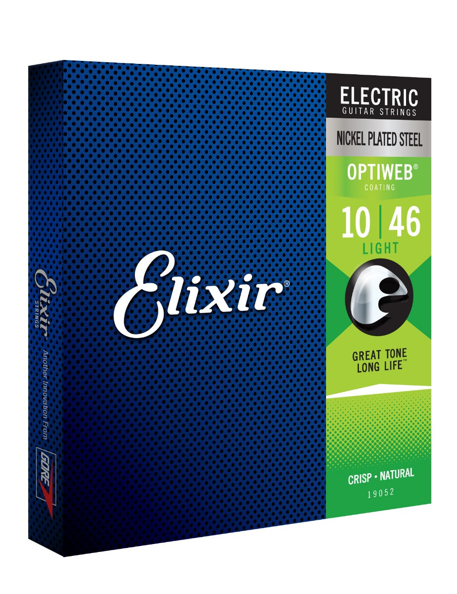 Elixir OPTIWEB Coated Electric Guitar Strings, 10-46 - Fair Deal Music