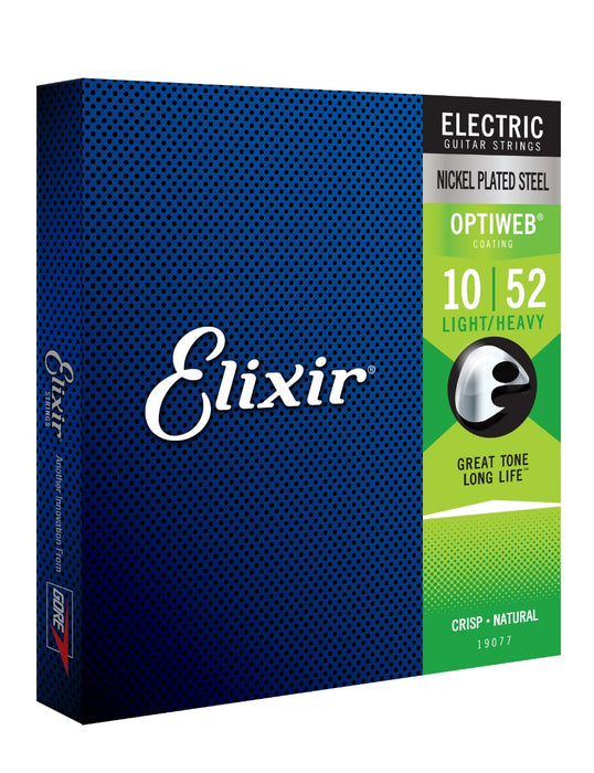 Elixir OPTIWEB Coated Electric Guitar Strings, 10-52 - Fair Deal Music
