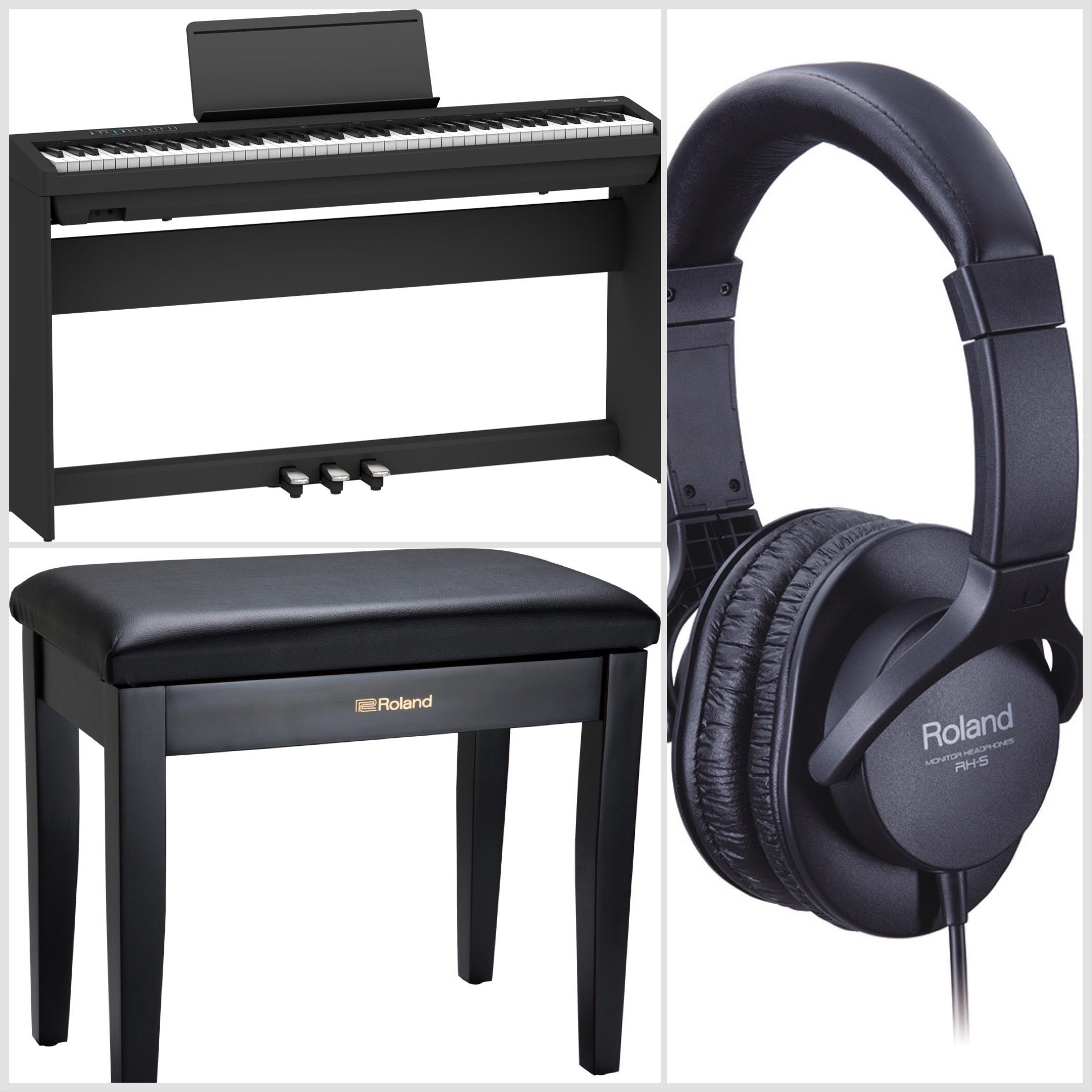 Roland FP-30X Portable Digital Piano Black Bundle - Fair Deal Music