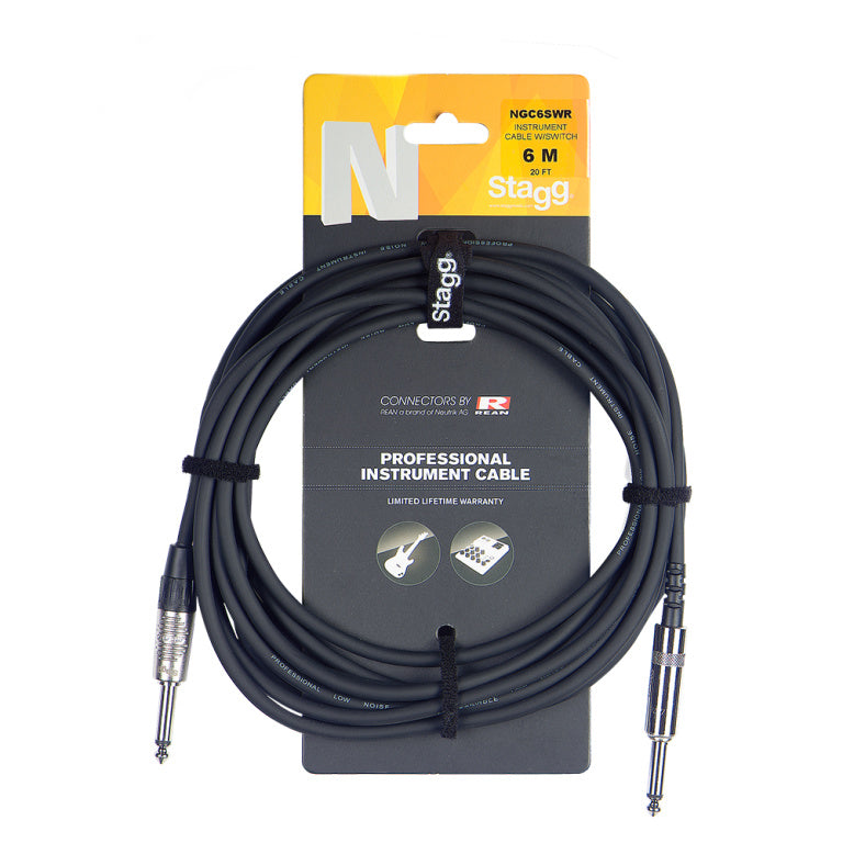 Stagg NGC3SWR 3M/10F GT/Instrument Cable W/Switch DL - Fair Deal Music