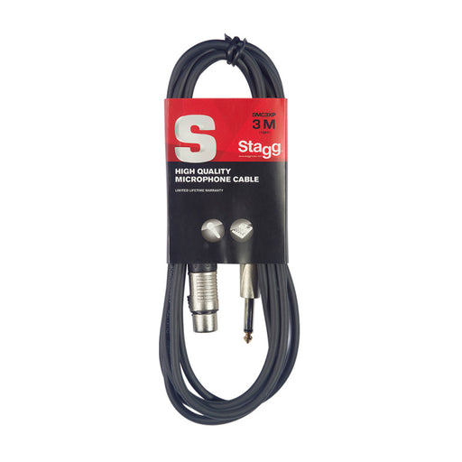 Stagg SMC3XP Microphone cable, XLR/jack (f/m), 3 m (10') - Fair Deal Music