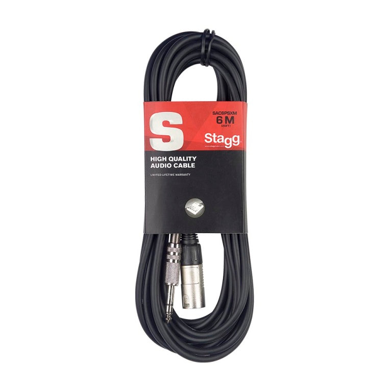 Stagg SAC6PSXM DL 6M/20F AUDIO CABLE ST PLG-XLRm - Fair Deal Music