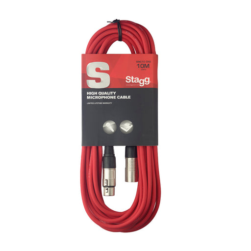 Stagg SMC10 CRD Microphone cable, XLR/XLR (m/f), 10 m (33'), red - Fair Deal Music