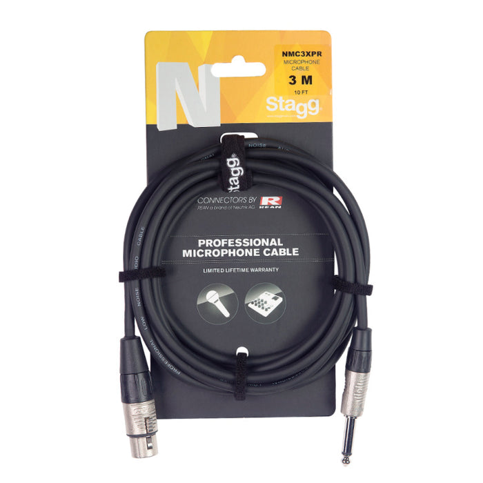Stagg NMC10XPR Microphone cable, XLR/jack (f/m), 10 m (33') - Fair Deal Music