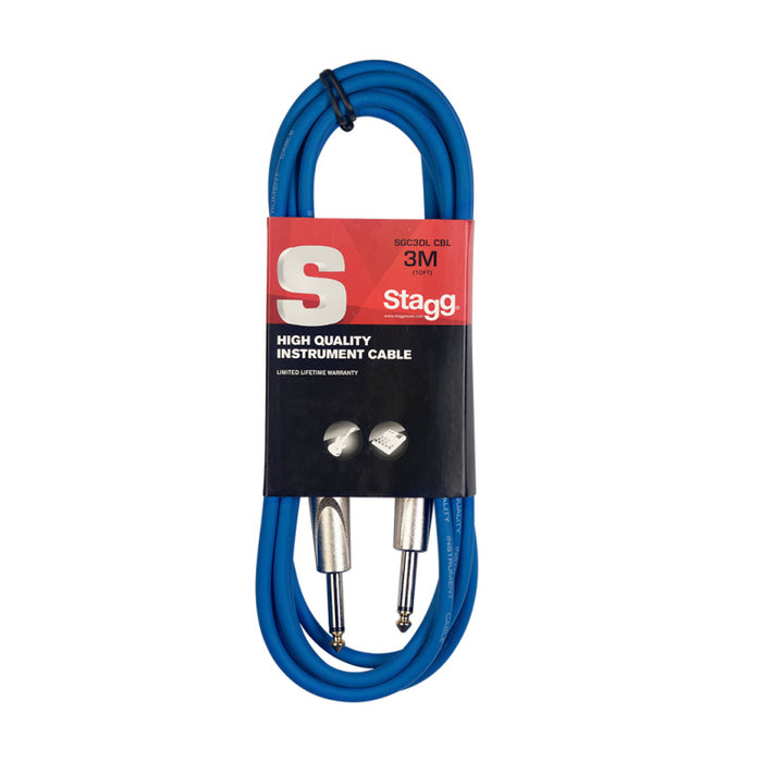 Stagg SGC3DL CBL 3M/10F BLUE INSTRUMENT CBL-DLX - Fair Deal Music