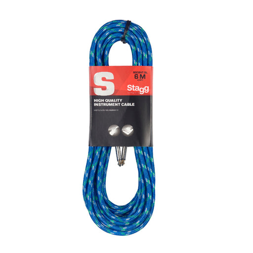 Stagg SGC6VT BL 6M/20FT Vintweed Cable-Blue - Fair Deal Music