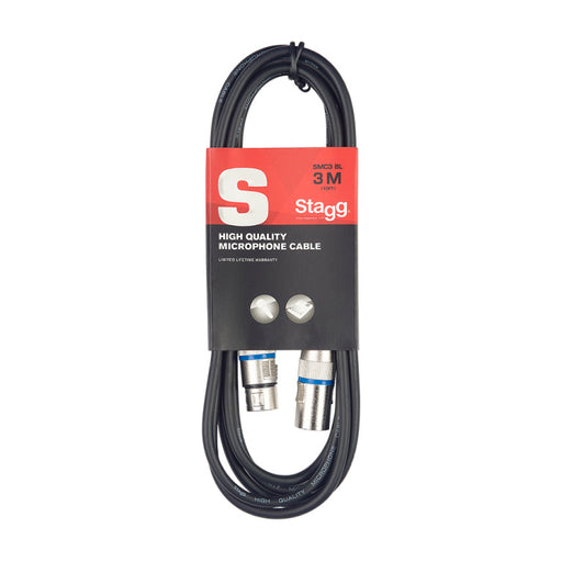 Stagg SMC3 BL Microphone cable, XLR/XLR (m/f), 3 m (10'), blue ring - Fair Deal Music