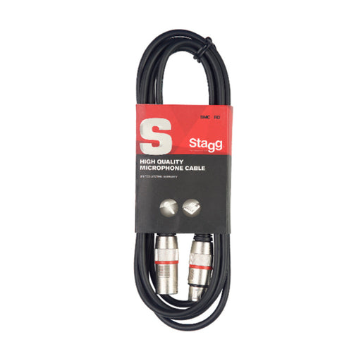 Stagg SMC6 RD Microphone cable, XLR/XLR (m/f), 6 m (20'), red ring - Fair Deal Music