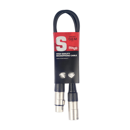 Stagg SMC060 Microphone cable, XLR/XLR (m/f), 60 cm (2") - Fair Deal Music