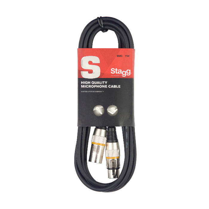 Stagg SMC10 YW Microphone cable, XLR/XLR (m/f), 10 m (33'), yellow ring - Fair Deal Music
