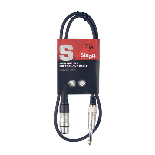 Stagg SMC1XP Microphone cable, XLR/jack (f/m), 1 m (3') - Fair Deal Music