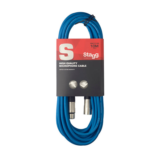 Stagg SMC10 CBL Microphone cable, XLR/XLR (m/f), 10 m (33'), blue - Fair Deal Music