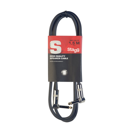 Stagg SSP1,5LL15 Speaker cable, jack/jack (m/m, L-shaped), 1.5 m (5') - Fair Deal Music