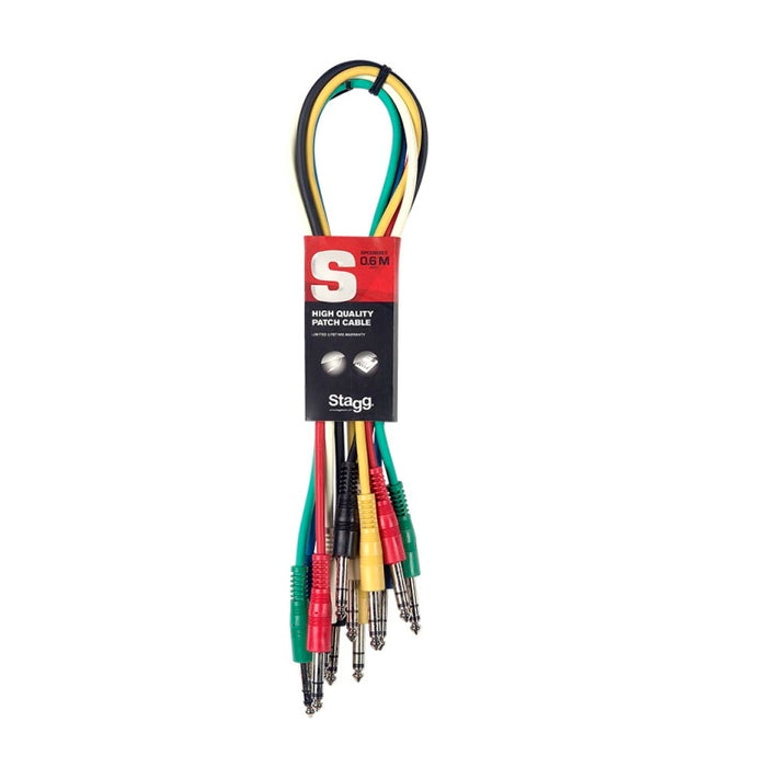 Stagg SPC030S E 6P-30CM/1FT-Patch Cable MLD STER.PLG - Fair Deal Music