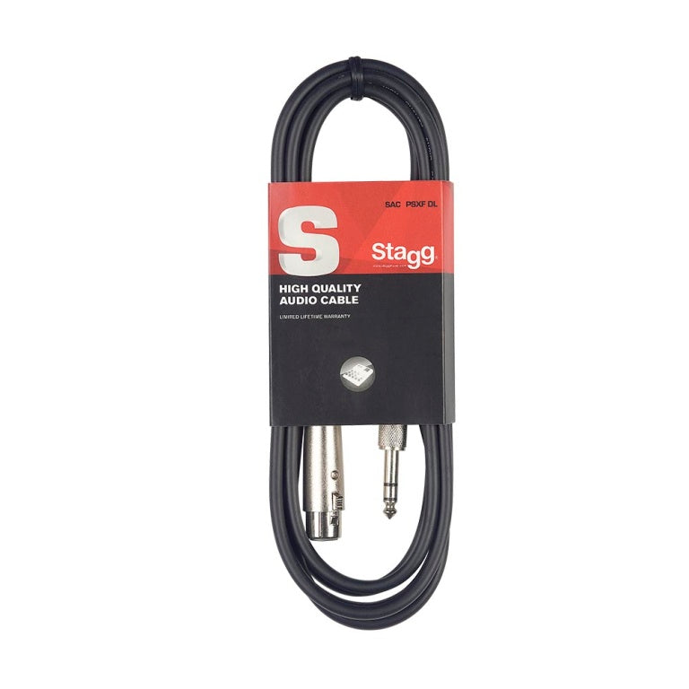 Stagg SAC6PSXF DL 6M/10FT AUDIO DL STER.PLG-XLRf - Fair Deal Music