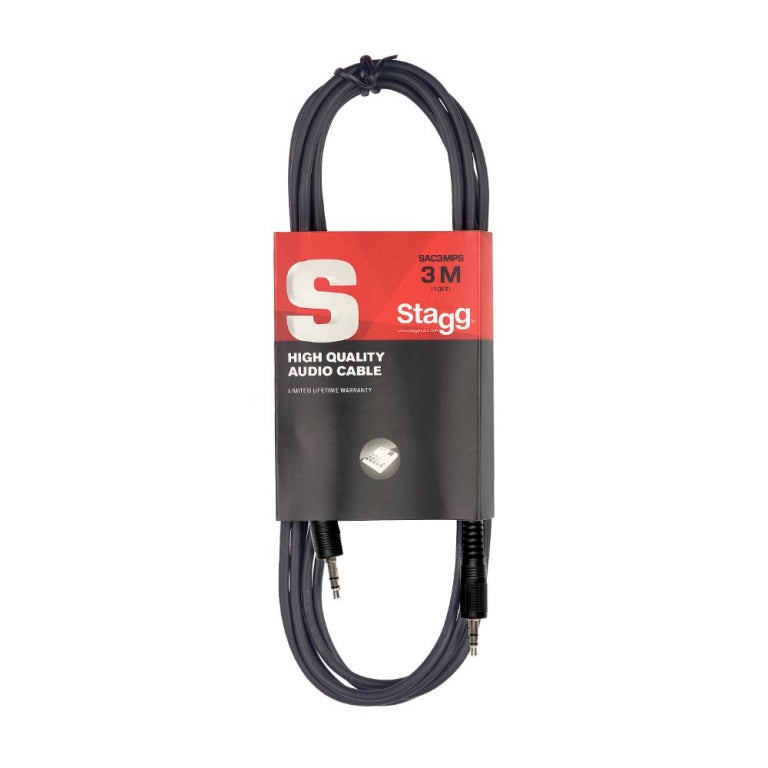 Stagg SAC6MPSMPSB 6M/20FT AUDIO mini STEREO PLUG - Fair Deal Music